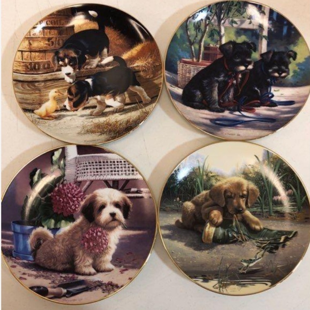 Puppy Playtime Plate Collection By Jim Lamb!